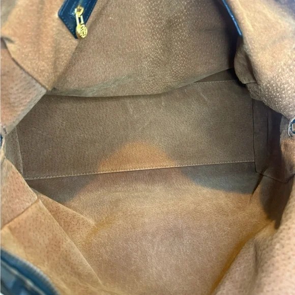 FENDI FF ZUCCA NYLON LEATHER MONOGRAM TRAVEL BAG TOTE PURSE UNISEX - Picture 7 of 16